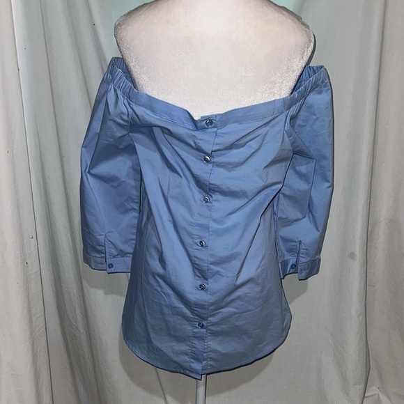 Cupio Off-Shoulder Light Blue Blouse size small - Picture 3 of 3
